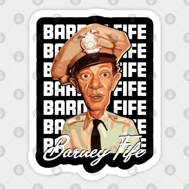 Barney's Hilarious Antics The Barney Fife Comedy Central Shirt Sticker by Zombie Girlshop